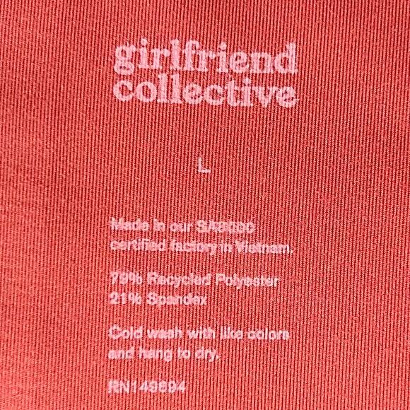 Girlfriend Collective Rust Orange High-Waisted Leggings - Picture 4 of 5